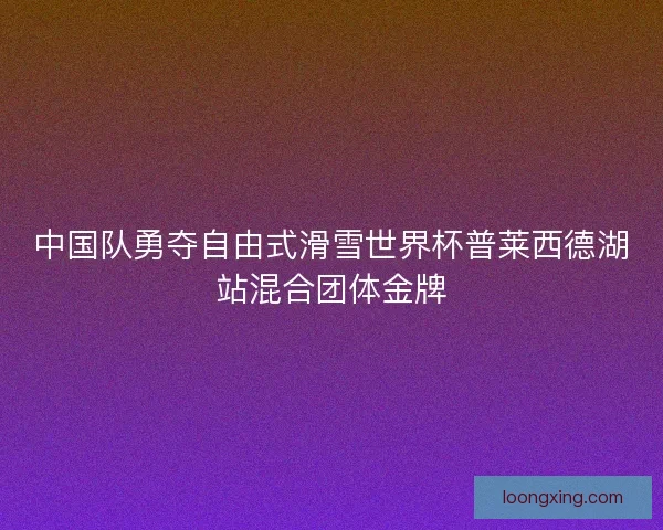 中国队勇夺自由式滑雪世界杯普莱西德湖站混合团体金牌